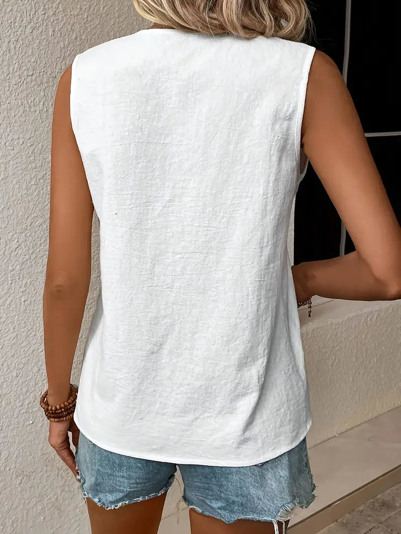Liljana - Elegante Camisa Sin Mangas